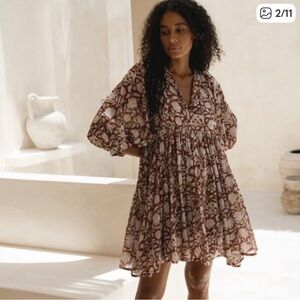 Daughters of India - Kyra Dress - wine - Size small